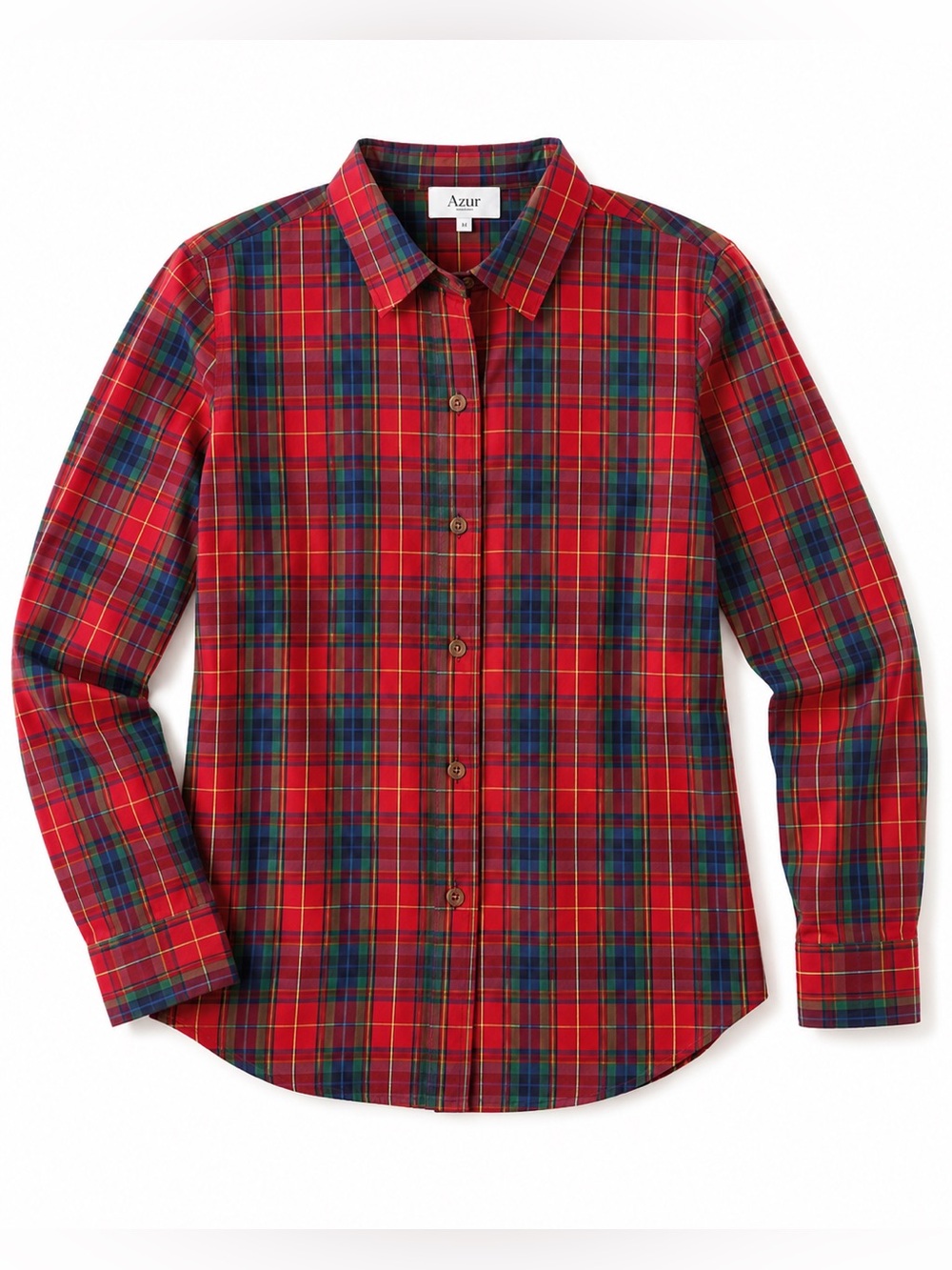 Vibrant Plaid Button Down Shirt for Women